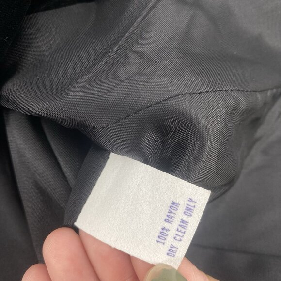 Double D Ranch VTG Size M Western Crushed Velvet Jacket Black RARE Shoulder Pads - Picture 12 of 16